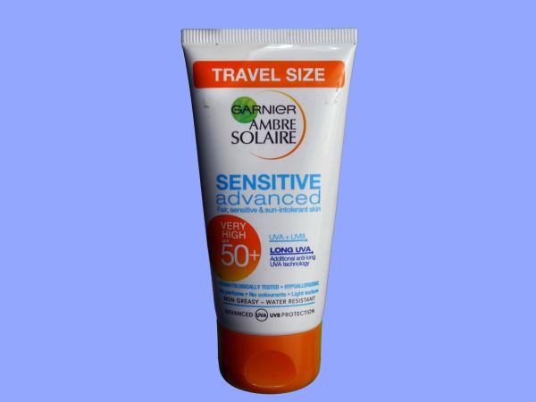 A bottle of sunscreen