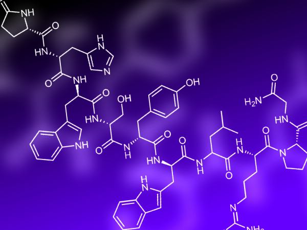 A diagram of the chemical structure of Triptorelin